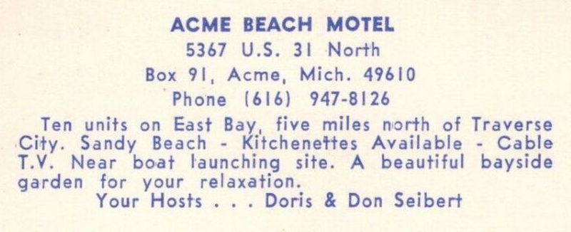 Acme Beach Motel - Vintage Postcard (newer photo)